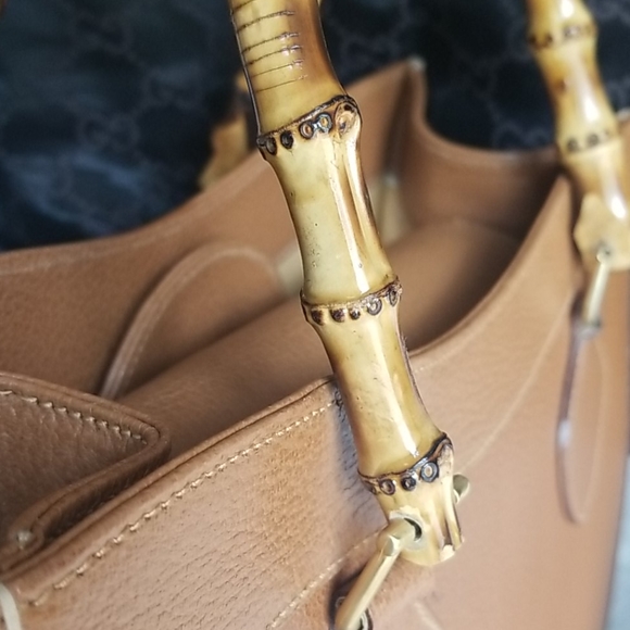 Gucci Tan Tote with Bamboo Handles - Picture 5 of 16